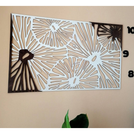 Geschnitzte Wandmalerei aus Holzsperrholz farbe Original Pappel / Braun FORGHF