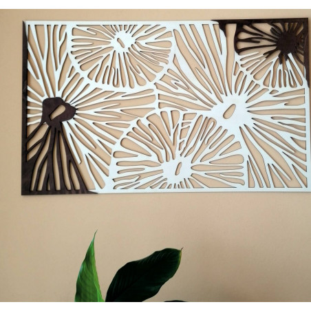 Geschnitzte Wandmalerei aus Holzsperrholz farbe Original Pappel / Braun FORGHF