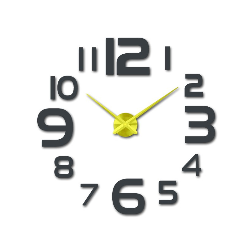 Große Wanduhr - moderne 3D Wanduhr zum Aufkleben. Wanduhren für die Küche und Wanduhren für das Wohnzimmer!