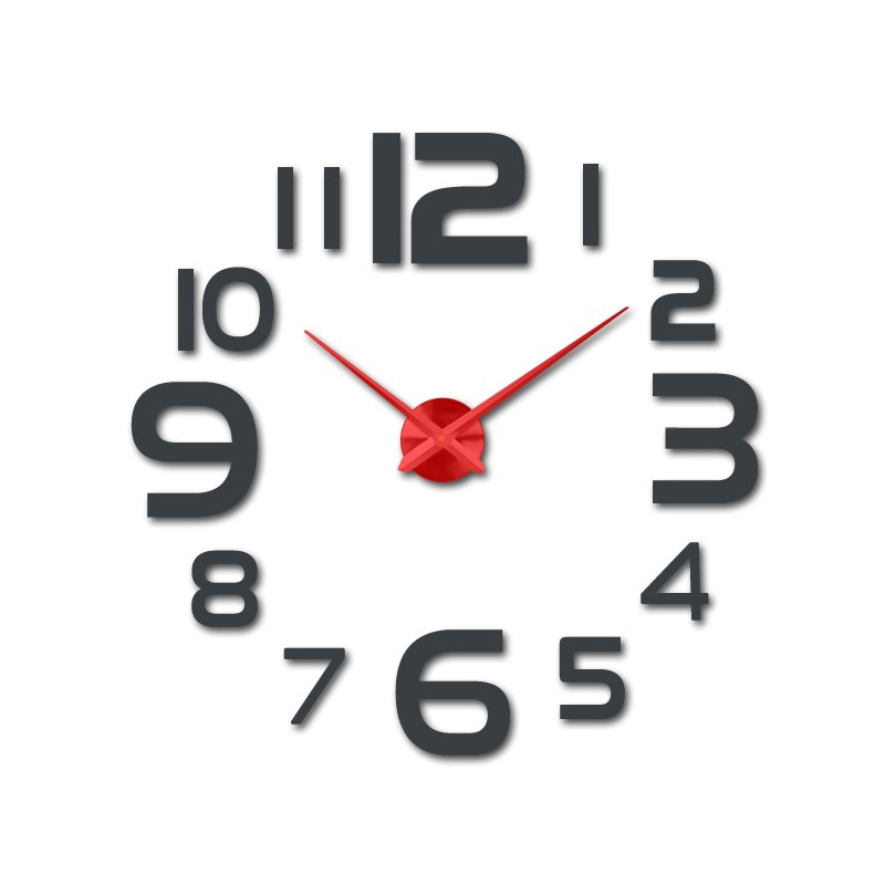 Große Wanduhr - moderne 3D Wanduhr zum Aufkleben. Wanduhren für die Küche und Wanduhren für das Wohnzimmer!