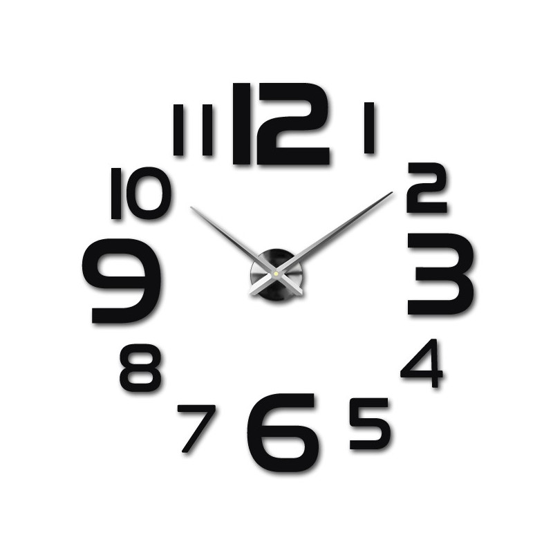 Große Wanduhr - moderne 3D Wanduhr zum Aufkleben. Wanduhren für die Küche und Wanduhren für das Wohnzimmer!