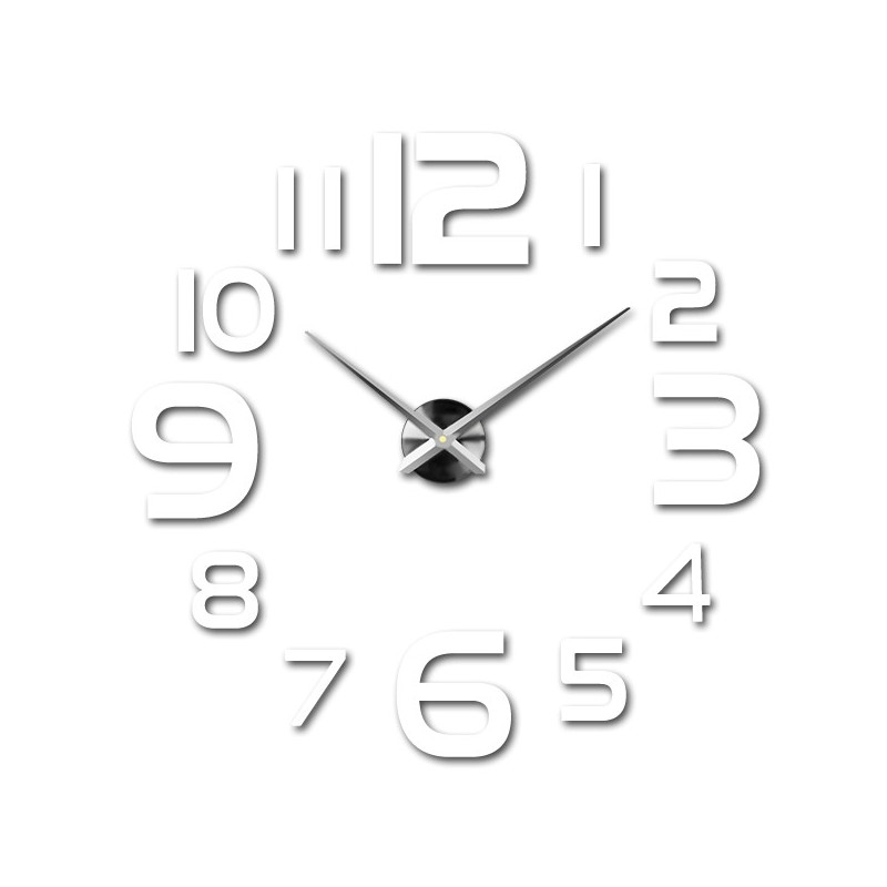 Große Wanduhr - moderne 3D Wanduhr zum Aufkleben. Wanduhren für die Küche und Wanduhren für das Wohnzimmer!