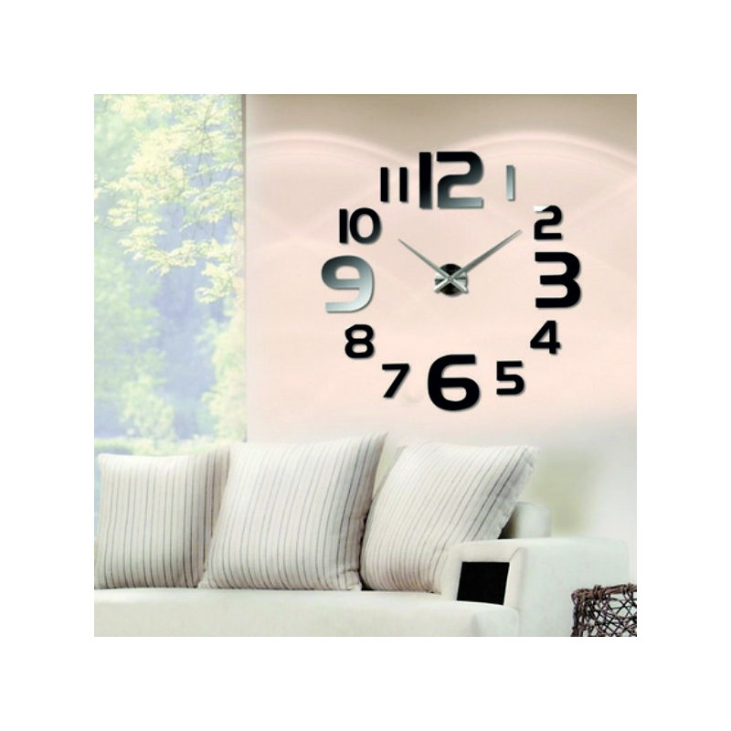 Große Wanduhr - moderne 3D Wanduhr zum Aufkleben. Wanduhren für die Küche und Wanduhren für das Wohnzimmer!