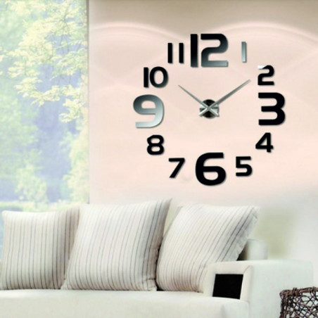 Große Wanduhr - moderne 3D Wanduhr zum Aufkleben. Wanduhren für die Küche und Wanduhren für das Wohnzimmer! Große Wanduhr - moderne 3D Wanduhr zum Aufkleben. Wanduhren für die Küche und Wanduhren für das Wohnzimmer!