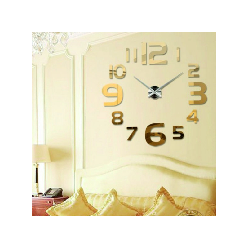 Große Wanduhr - moderne 3D Wanduhr zum Aufkleben. Wanduhren für die Küche und Wanduhren für das Wohnzimmer!