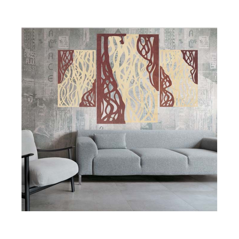 Wunderbares Bild an der Wand des hölzernen Sperrholzes FLORALIS