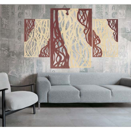 Wunderbares Bild an der Wand des hölzernen Sperrholzes FLORALIS