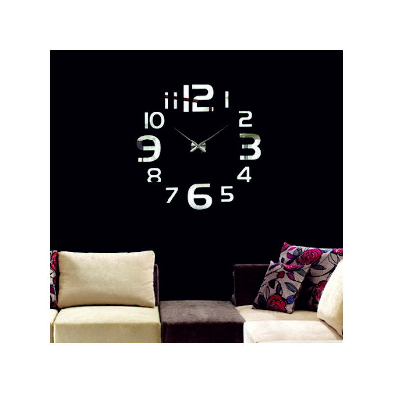 Große Wanduhr - moderne 3D Wanduhr zum Aufkleben. Wanduhren für die Küche und Wanduhren für das Wohnzimmer!