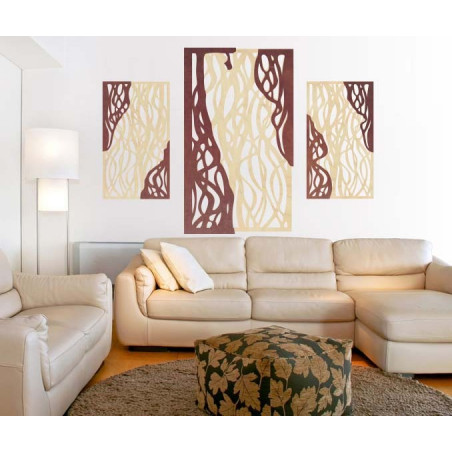 Wunderbares Bild an der Wand des hölzernen Sperrholzes FLORALIS