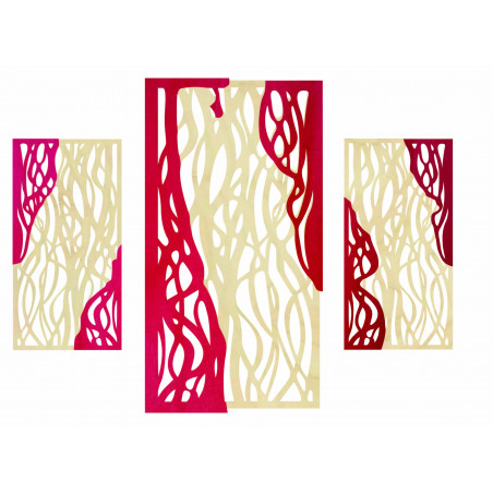 Wunderbares Bild an der Wand des hölzernen Sperrholzes FLORALIS