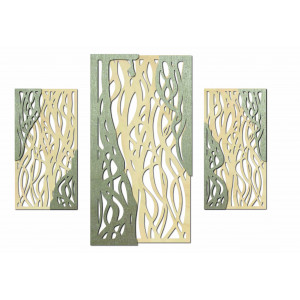 Wunderbares Bild an der Wand des hölzernen Sperrholzes FLORALIS 2