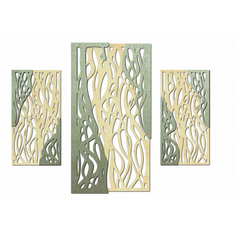 Wunderbares Bild an der Wand des hölzernen Sperrholzes FLORALIS