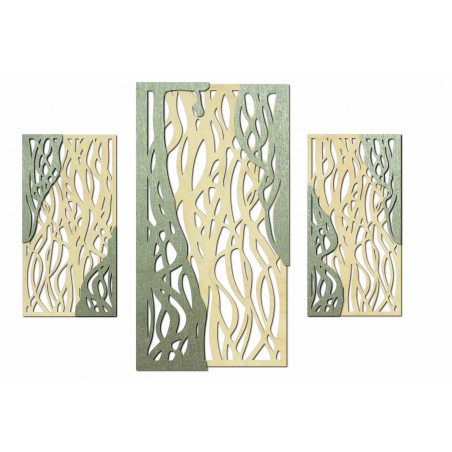 Wunderbares Bild an der Wand des hölzernen Sperrholzes FLORALIS