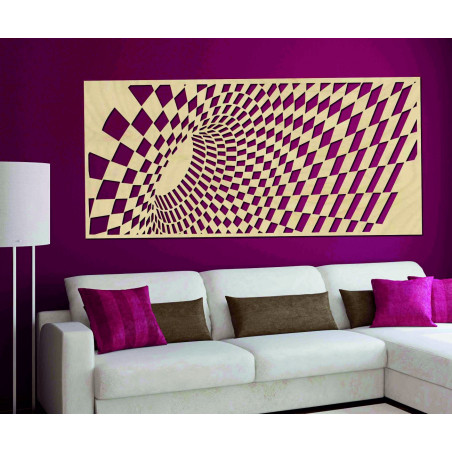 Geschmackvolles Bild an der Wand aus Holzsperrholz ÚLET