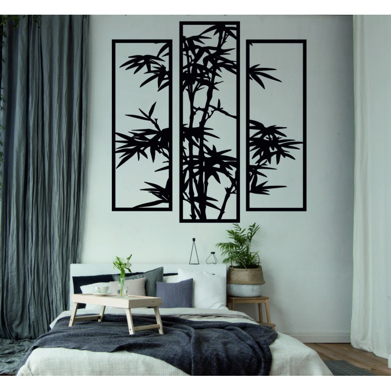 Exklusives Wandbild aus Sperrholz geschnitzt Palme TROPE