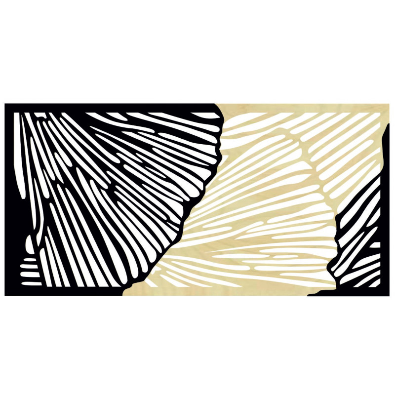 Geschmackvolles 3D-Wandbild aus Sperrholz