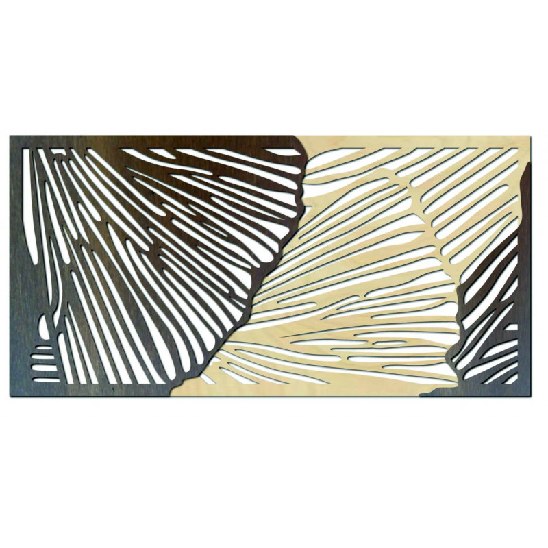 Geschmackvolles 3D-Wandbild aus Sperrholz