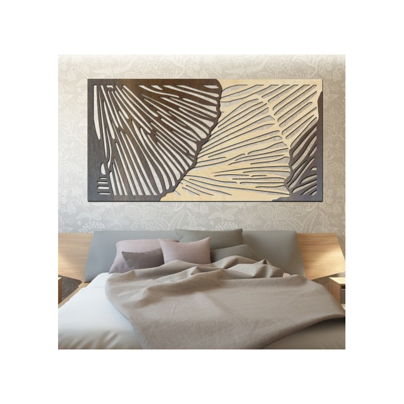 Geschmackvolles 3D-Wandbild aus Sperrholz