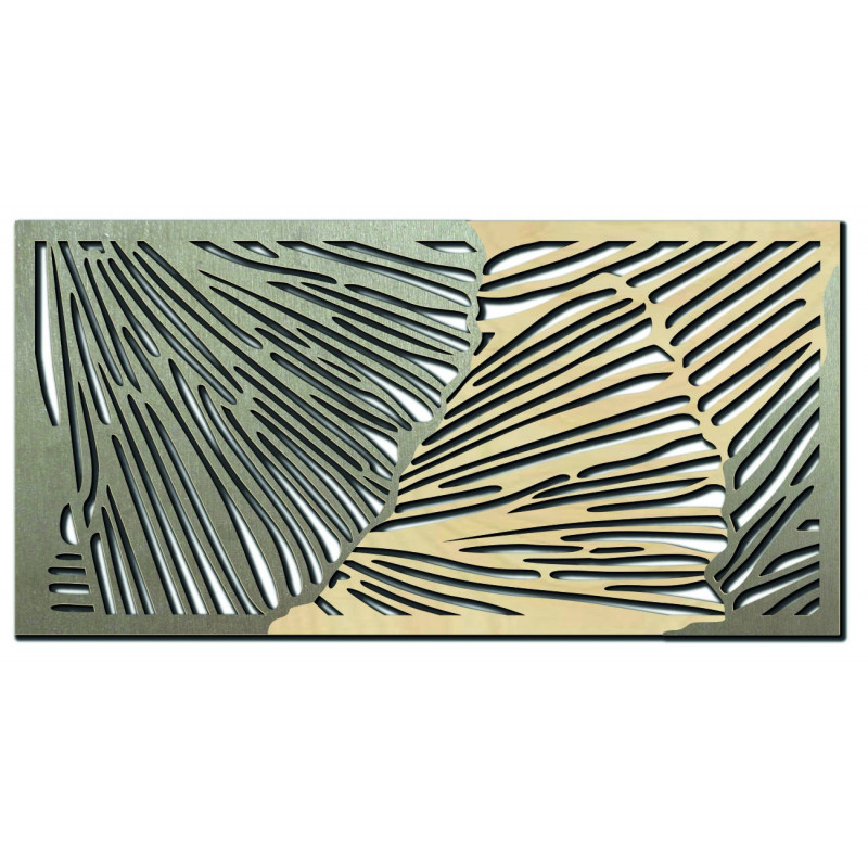 Geschmackvolles 3D-Wandbild aus Sperrholz Rückwand Topol original, Farbe der Vorderseite nach Wahl