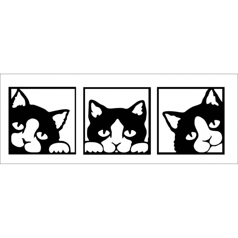 Moderne Malerei an der Wand der Katze, Malerei an der Küche, großes Gemälde an der Wand im Wohnzimmer, 3D-Malerei