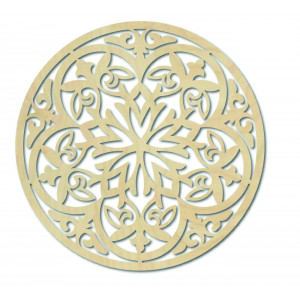 Magisches Holzmandala - Bild an der Wand 2