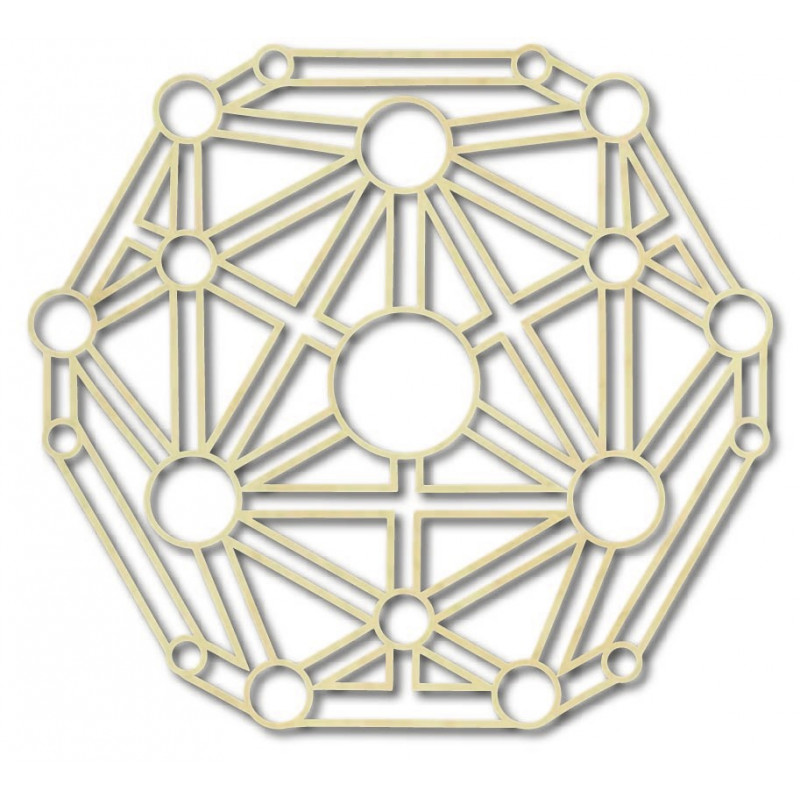 Geometrische Malerei auf einer Wand aus...