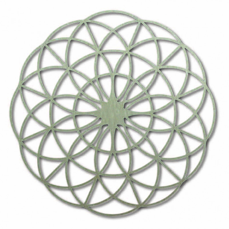 Magisches Holzmandala an der Wand - Kreise I...