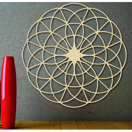 Magisches Holzmandala für die Wand - Kreise I Durchmesser FI 50, 60, 70, 80, 90, cm
