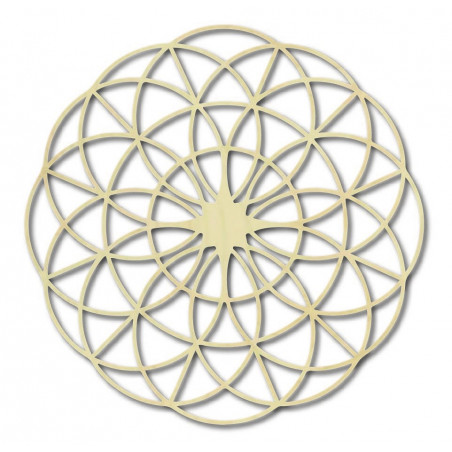 Magisches Holzmandala an der Wand - Kreise I Durchmesser FI 50, 60, 70, 80, 90, cm