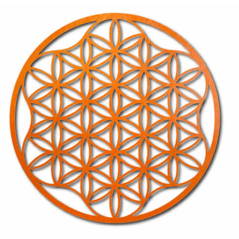 Ein Bild eines Mandalas auf einer Sperrholzwand...